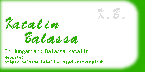 katalin balassa business card